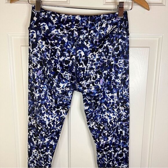 Beyond Yoga Splatter Blue Leggings Size Medium Full Length Mid Rise - Picture 6 of 7